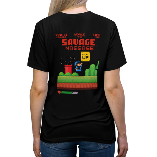 Level Up Savage Massage- Unisex Triblend Tee