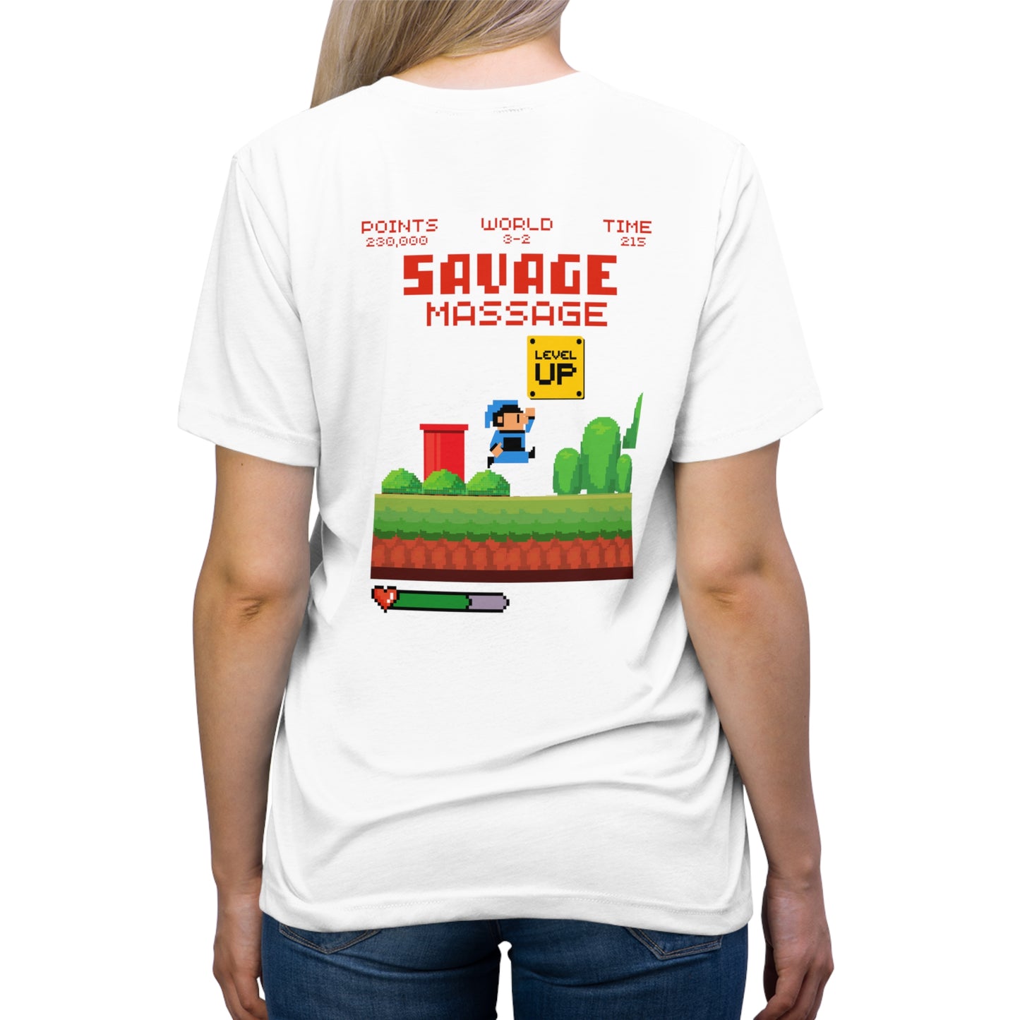 Level Up Savage Massage- Unisex Triblend Tee