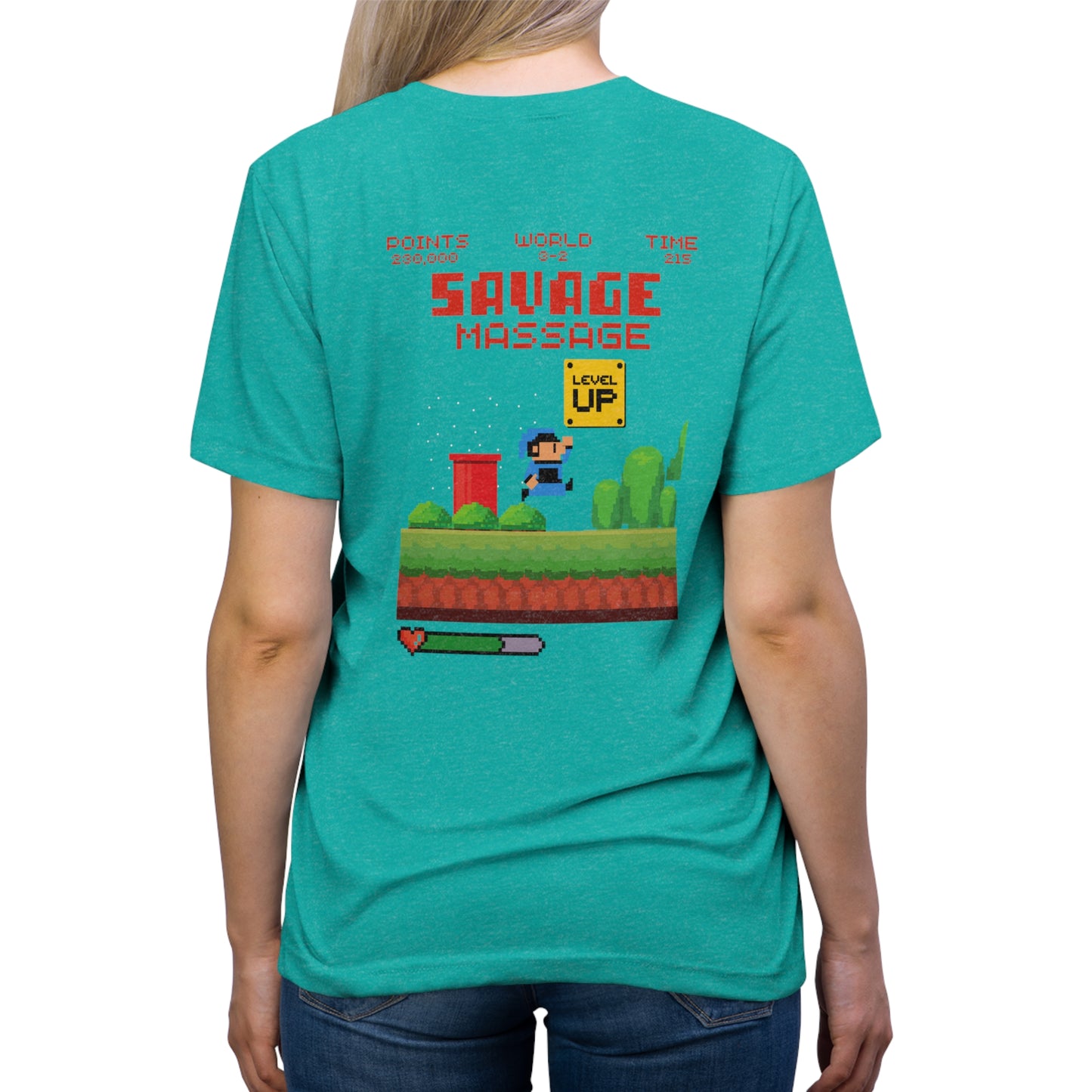 Level Up Savage Massage- Unisex Triblend Tee