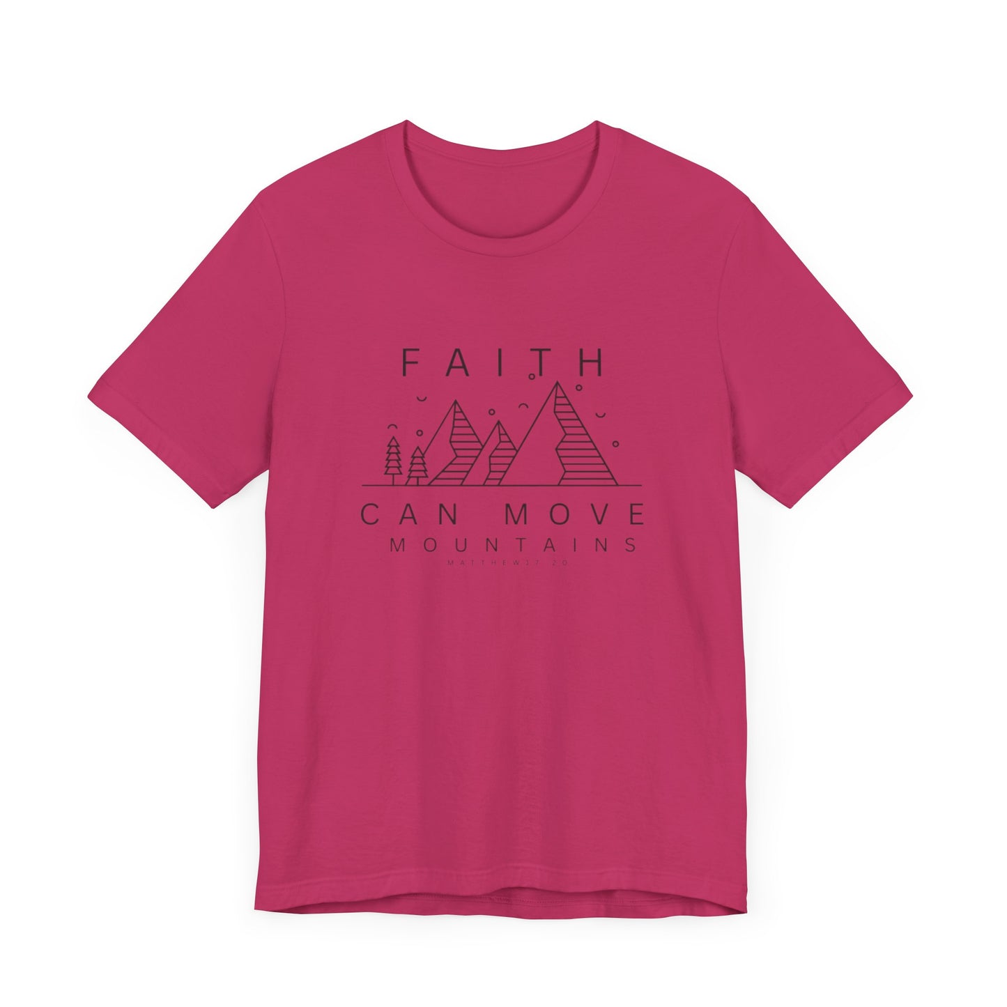 Faith Can Move Mountains- Unisex Jersey Short Sleeve Tee